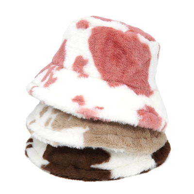 Outdoor women winter warm Faux Fur Fluffy Bucket Hat  Soft Velvet Furry Fisherman Caps Girl Fashion Panama