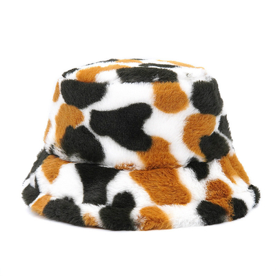 Outdoor Leisure Fisherman Wide Brim Bucket Hats Windproof Winter Women Fur Bucket Hat Cap Bulk