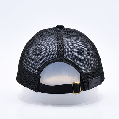 Black 6 Panel Mesh Trucker Hat Glitter Trucker Cap High Quality Fashion Sequins Embroidery Trucker Hats