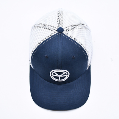 BSCI Oem Custom Logo Embroidered Richardson Trucker Hat Mesh Snap Back Gorras 6 Panel Trucker Cap