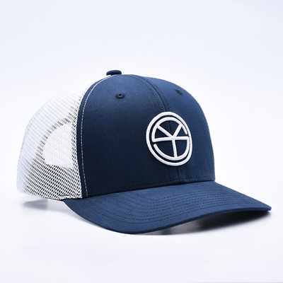 BSCI Oem Custom Logo Embroidered Richardson Trucker Hat Mesh Snap Back Gorras 6 Panel Trucker Cap