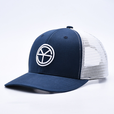 BSCI Oem Custom Logo Embroidered Richardson Trucker Hat Mesh Snap Back Gorras 6 Panel Trucker Cap