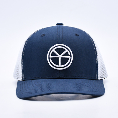 BSCI Oem Custom Logo Embroidered Richardson Trucker Hat Mesh Snap Back Gorras 6 Panel Trucker Cap