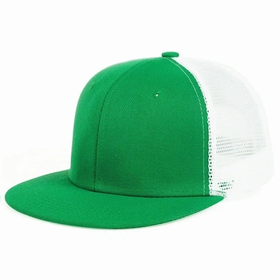 Blank Plain 6 Panel Trucker Cap Custom Flat Mesh Trucker Hat