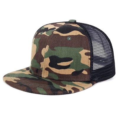 Blank Plain 6 Panel Trucker Cap Custom Flat Mesh Trucker Hat