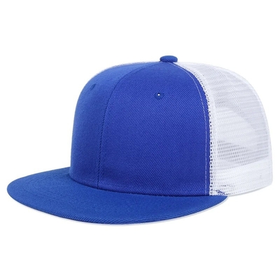 Blank Plain 6 Panel Trucker Cap Custom Flat Mesh Trucker Hat