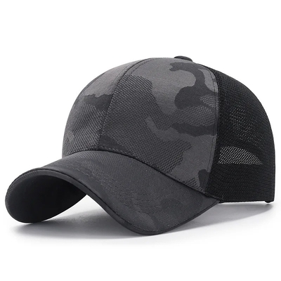 High Quality Men Trucker Hat Manufacturer Wholesale Camo Camouflage Curved Brim Mesh Cap