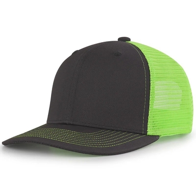 Custom Pre Curved Mesh Hat Cotton Trucker Cap with Plastic Snapback
