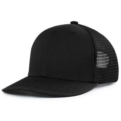 Custom Pre Curved Mesh Hat Cotton Trucker Cap with Plastic Snapback