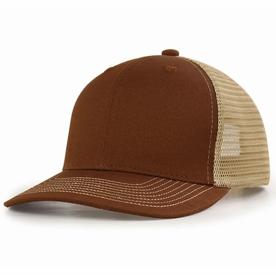 Custom Pre Curved Mesh Hat Cotton Trucker Cap with Plastic Snapback