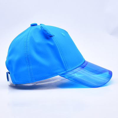 Oem Hat Factory Wholesale High Quality 5 Panel Kids Baseball Cap Custom Transparent Pvc Brim Child Baseball Hats