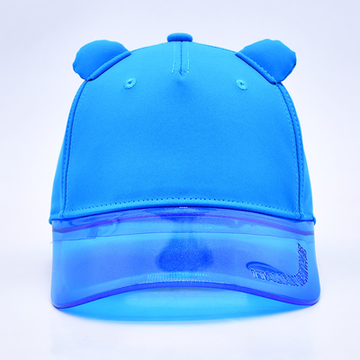 Oem Hat Factory Wholesale High Quality 5 Panel Kids Baseball Cap Custom Transparent Pvc Brim Child Baseball Hats