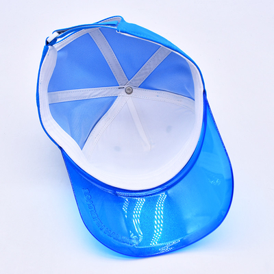 Oem Hat Factory Wholesale High Quality 5 Panel Kids Baseball Cap Custom Transparent Pvc Brim Child Baseball Hats