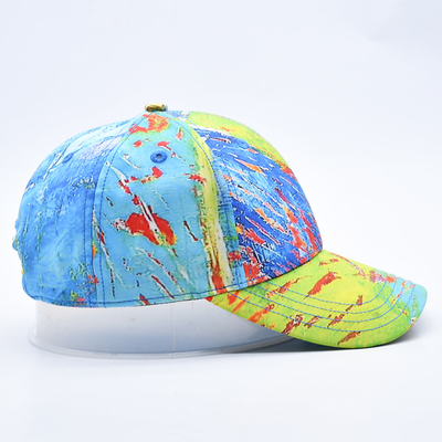 6 Panel Baseball Cap with Printing Logo Profile and Curved Visor