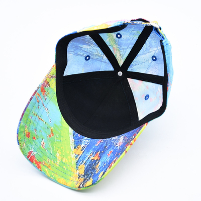 6 Panel Baseball Cap with Printing Logo Profile and Curved Visor