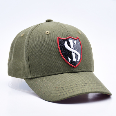 Custom Gorras Sports Supplier 6 Panel Green Baseball Cap High Quality 3d Embroidery Baseball Hat