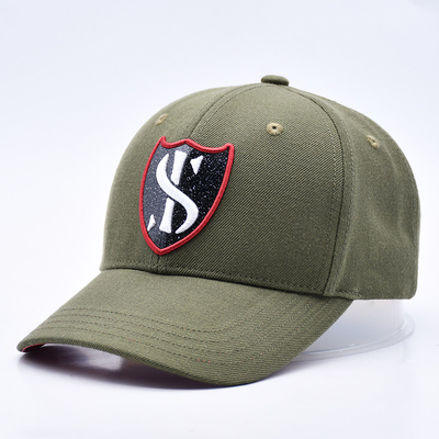Custom Gorras Sports Supplier 6 Panel Green Baseball Cap High Quality 3d Embroidery Baseball Hat
