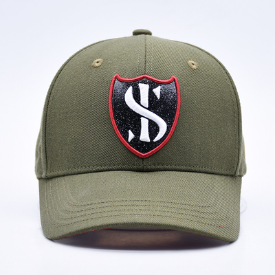Custom Gorras Sports Supplier 6 Panel Green Baseball Cap High Quality 3d Embroidery Baseball Hat