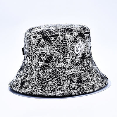 Sublimation Printed Bucket Hats Custom All Over Print Bucket Hat Pattern Embroidered Logo For Women