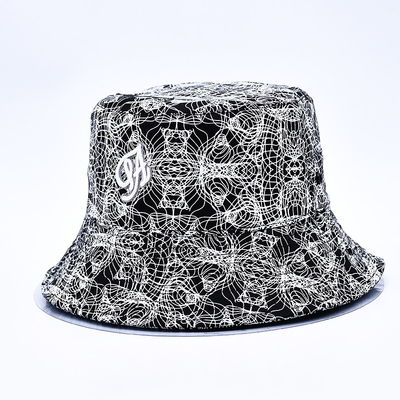Sublimation Printed Bucket Hats Custom All Over Print Bucket Hat Pattern Embroidered Logo For Women