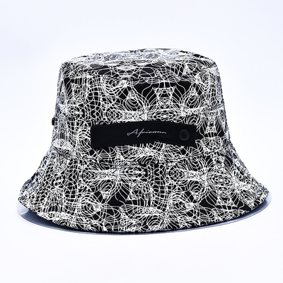 Sublimation Printed Bucket Hats Custom All Over Print Bucket Hat Pattern Embroidered Logo For Women