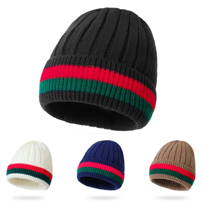 Custom Embroidered Beanie Hat Unisex Knit Winter Warm Cap For Outdoor Activities