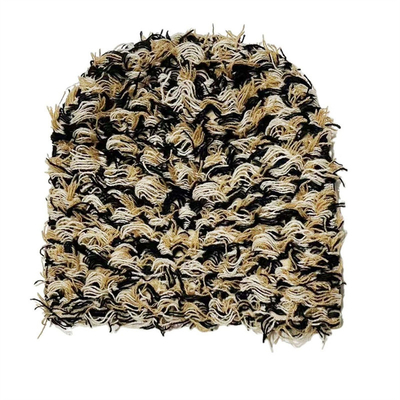 2024 New Hip Hop Balaclava Distressed Knitted Caps Mask Women Outdoor Camouflage Fleece Fuzzy Ski Balaclava Beanies Women Men Hat