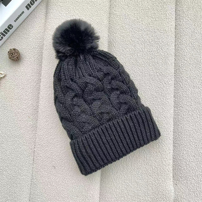 Custom All Over Print Beanies Winter Warm Fisherman Beanie Rib Knit Cotton Pom Pom Hat