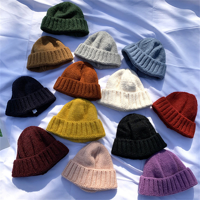 Winter Knit Beanie Hats Warm Soft Caps Outdoor Sport Casual Style Customizable Beanies