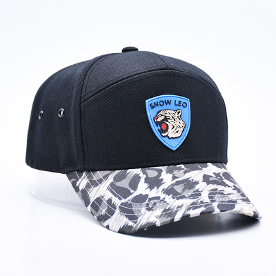 Oem Wholesale Rubber Patch Baseball Cap Custom Logo Embroidered 7 Panel Baseball Hat Manufacturer