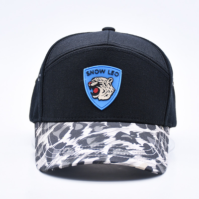 Oem Wholesale Rubber Patch Baseball Cap Custom Logo Embroidered 7 Panel Baseball Hat Manufacturer