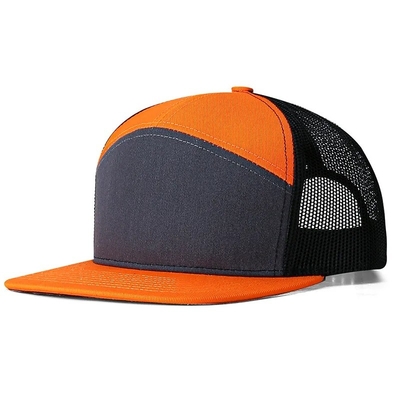 Custom Logo 7 Panels Cap Wholesale Mesh Trucker Hats
