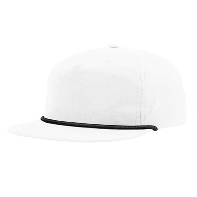 High Quality Flat Brim Hip Hop Hats Custom Gorras 5 Five Panel Rope Richardson Snapback Cap Hat For Men