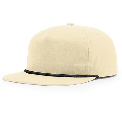 High Quality Flat Brim Hip Hop Hats Custom Gorras 5 Five Panel Rope Richardson Snapback Cap Hat For Men