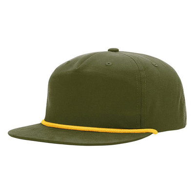 High Quality Flat Brim Hip Hop Hats Custom Gorras 5 Five Panel Rope Richardson Snapback Cap Hat For Men