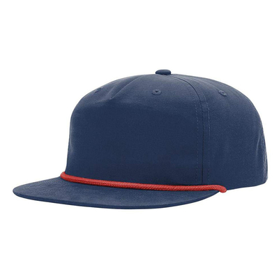 High Quality Flat Brim Hip Hop Hats Custom Gorras 5 Five Panel Rope Richardson Snapback Cap Hat For Men