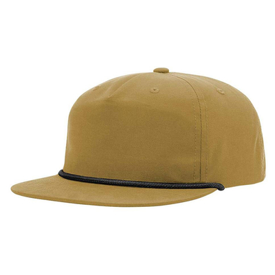 High Quality Flat Brim Hip Hop Hats Custom Gorras 5 Five Panel Rope Richardson Snapback Cap Hat For Men