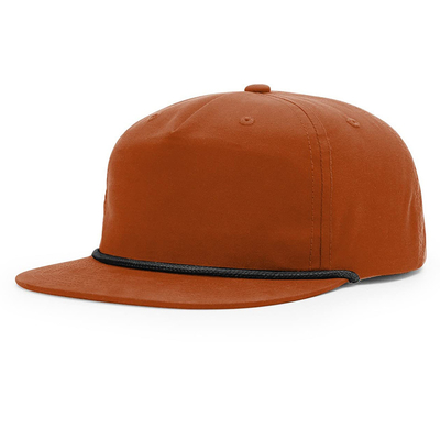 High Quality Flat Brim Hip Hop Hats Custom Gorras 5 Five Panel Rope Richardson Snapback Cap Hat For Men