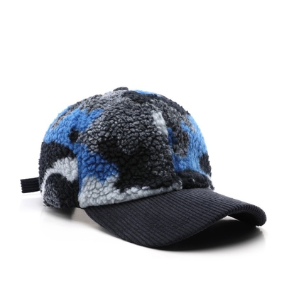 Autumn Winter Men And Women Warm Thick Camouflage Corduroy Baseball Cap Custom Adult Winter Wool Fashion Baseball Hats Caps