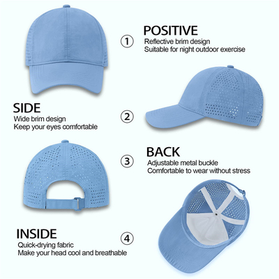 High Quality Cotton Polyester 6 Panel Sport Quick Dry Baseball Cap Trucker Adjustable Snapback Baseball Hat