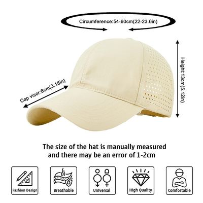 Men Quick Dry Breathable Sport Baseball Cap Custom Mesh Adjustable Plain Hat Running Trucker Hat
