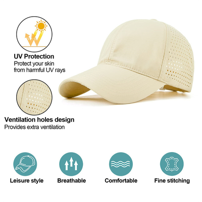 Men Quick Dry Breathable Sport Baseball Cap Custom Mesh Adjustable Plain Hat Running Trucker Hat