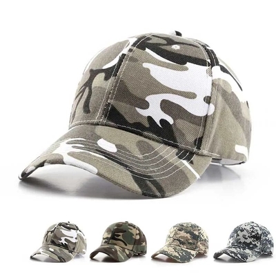 Adjustable Camo Men Baseball Cap Logo Camouflage Tactical 6 Panel Baseball Hats