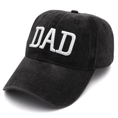 Two Tone Wash Embroidered Letter Dad Mom Mesh Trucker Hat Wholesale Retro Trucker Cap