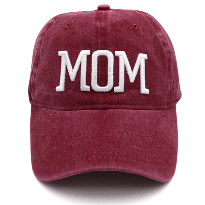 Two Tone Wash Embroidered Letter Dad Mom Mesh Trucker Hat Wholesale Retro Trucker Cap