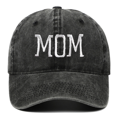 Two Tone Wash Embroidered Letter Dad Mom Mesh Trucker Hat Wholesale Retro Trucker Cap