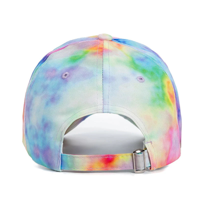 Custom Fashion Hip Hop 6 Panel Tie Dye Baseball Hat Cap High Crown Irregular Print Baseball Hats