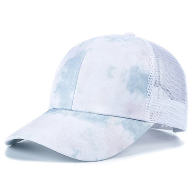 Custom Fashion Hip Hop 6 Panel Tie Dye Baseball Hat Cap High Crown Irregular Print Baseball Hats