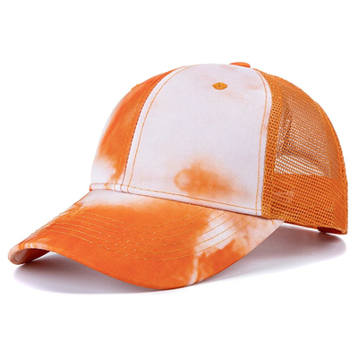 Custom Fashion Hip Hop 6 Panel Tie Dye Baseball Hat Cap High Crown Irregular Print Baseball Hats