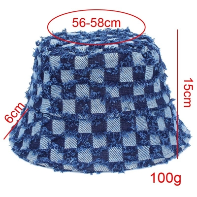 Fashion Designer Bucket Hats High Quality Denim Jeans Fisherman Bucket Hat With Custom Logo